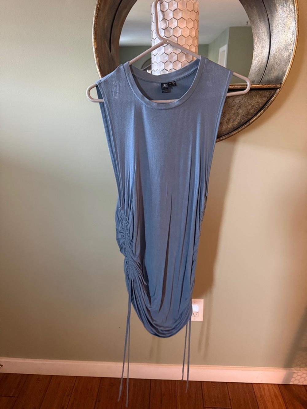 Volcom Dusty Blue Side-Ruched Tank Top